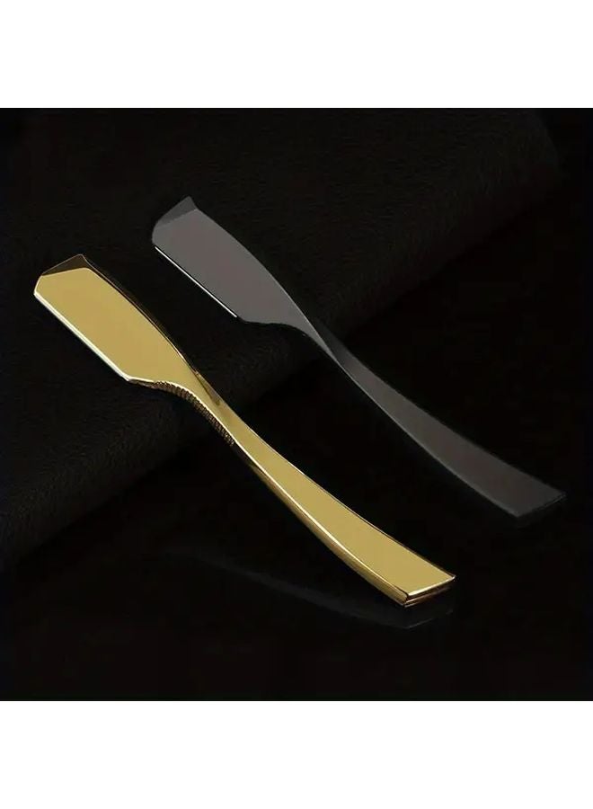 Black Vintage Straight Razor with 10 Stainless Steel Blades for Men Women - Image 5